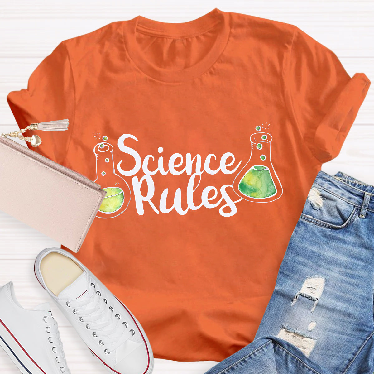 Science Rules Teacher T-Shirt
