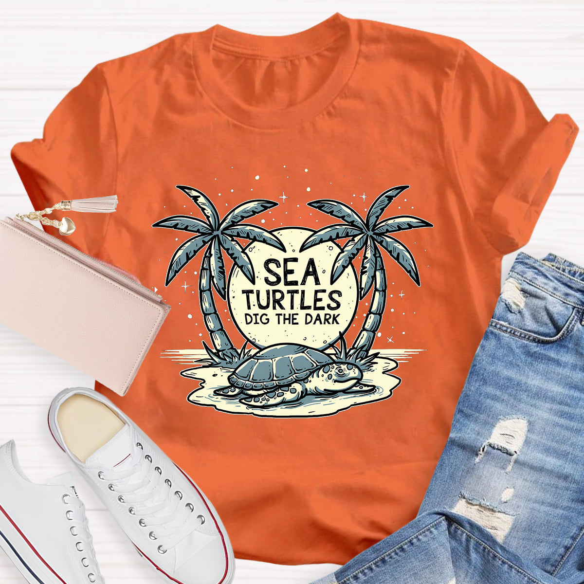Sea Turtles Dig The Dark Reduce Light Pollution T-Shirt