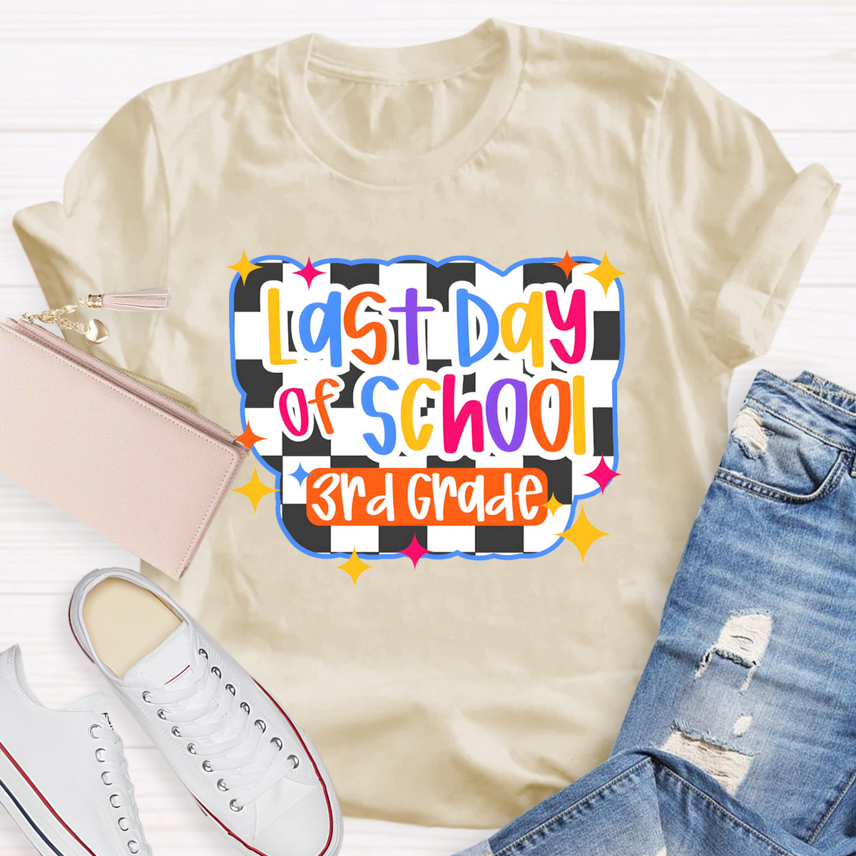 Personalize Grade Last Day Of School Teacher T-Shirt