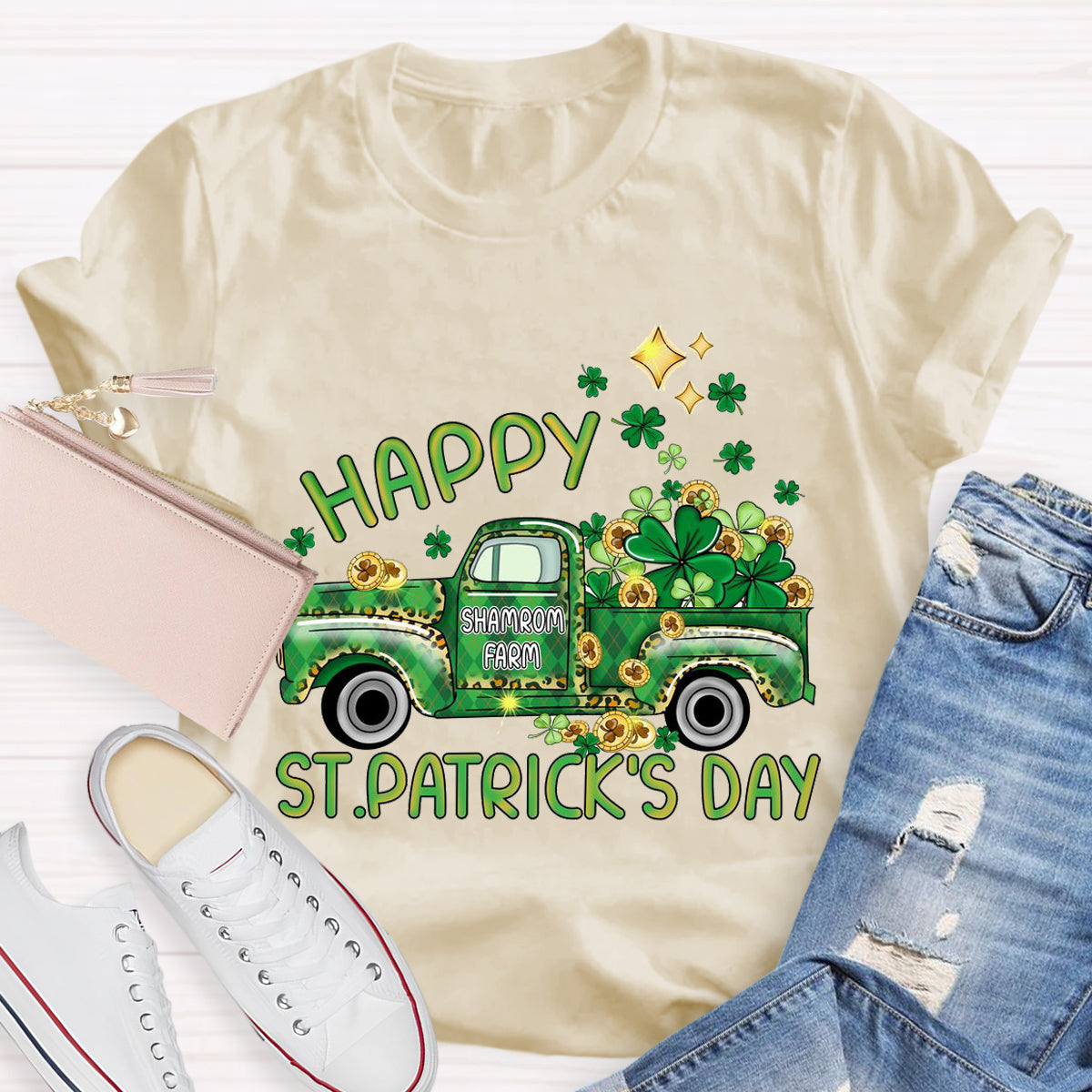 Happy St.Patrick's Day Shamrock Farm T-Shirt