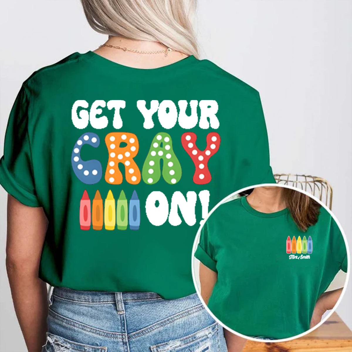 Personalized Name Get Your Cary On Double Printed T-shirt