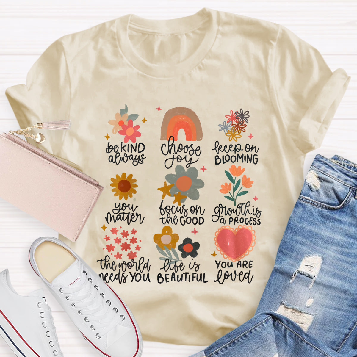 Be Kind Always Choose Joy Floral T-Shirt