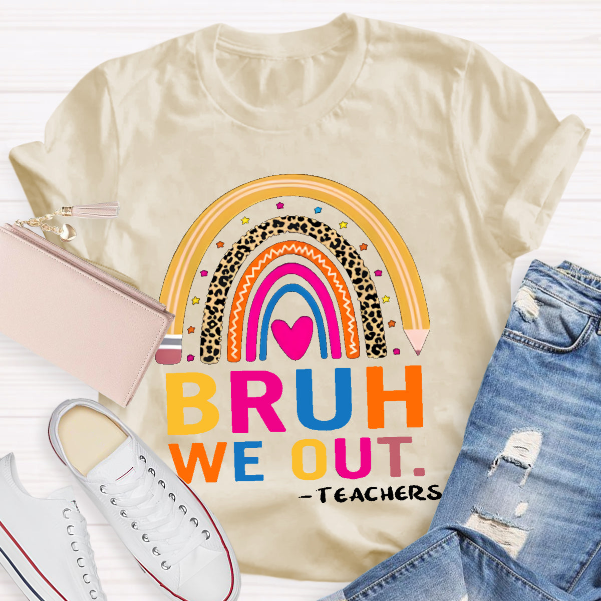 Bruh We Out Teachers Teacher T-Shirt