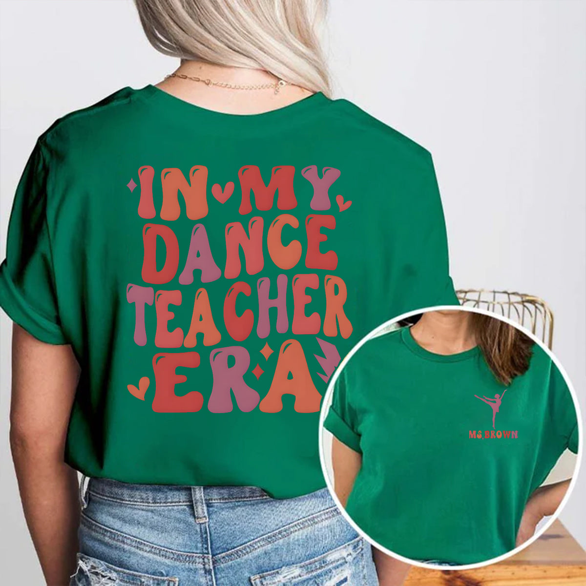 Personalized Name In My Dance Era Double Printed T-shirt