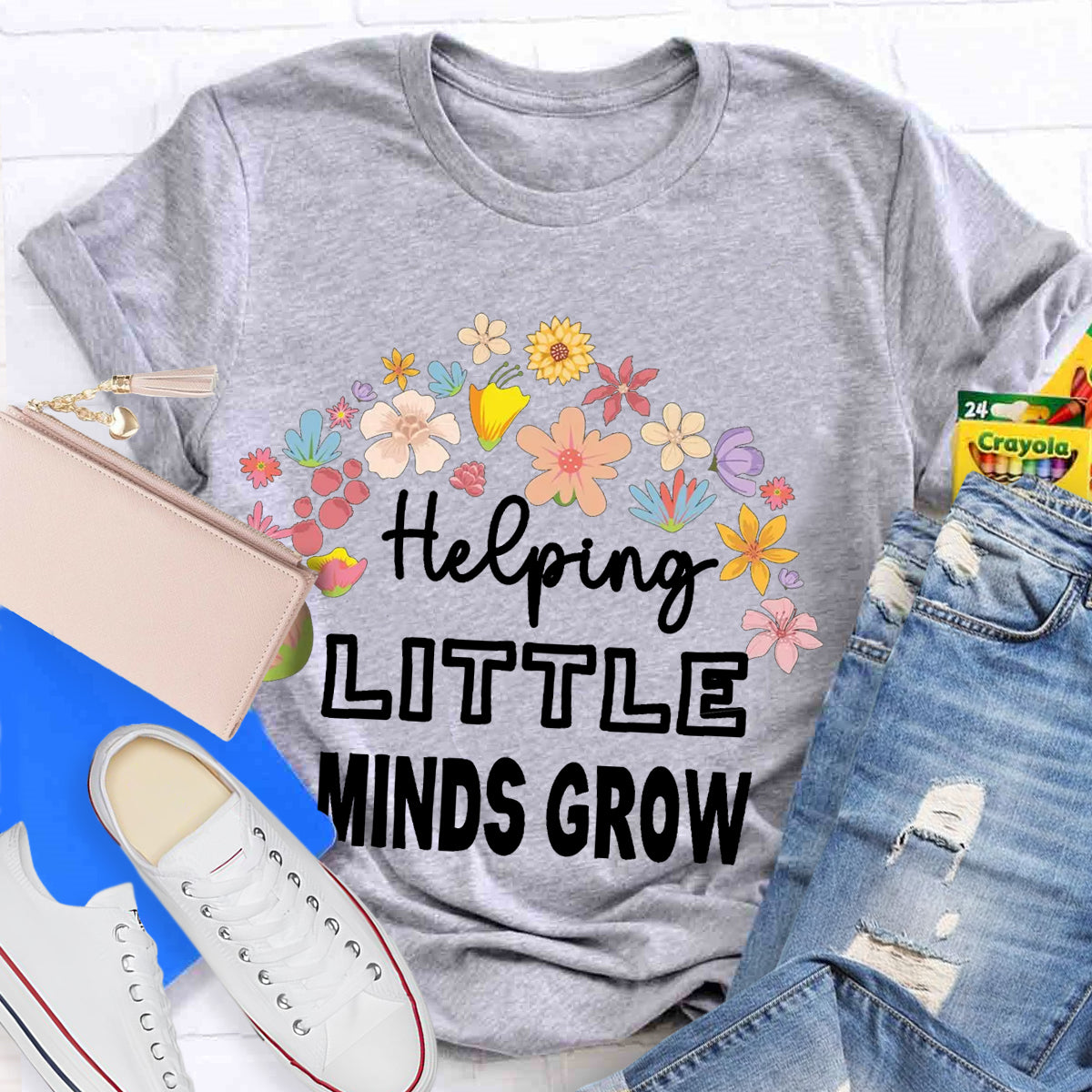 Helping Little Minds Grow Floral T-Shirt