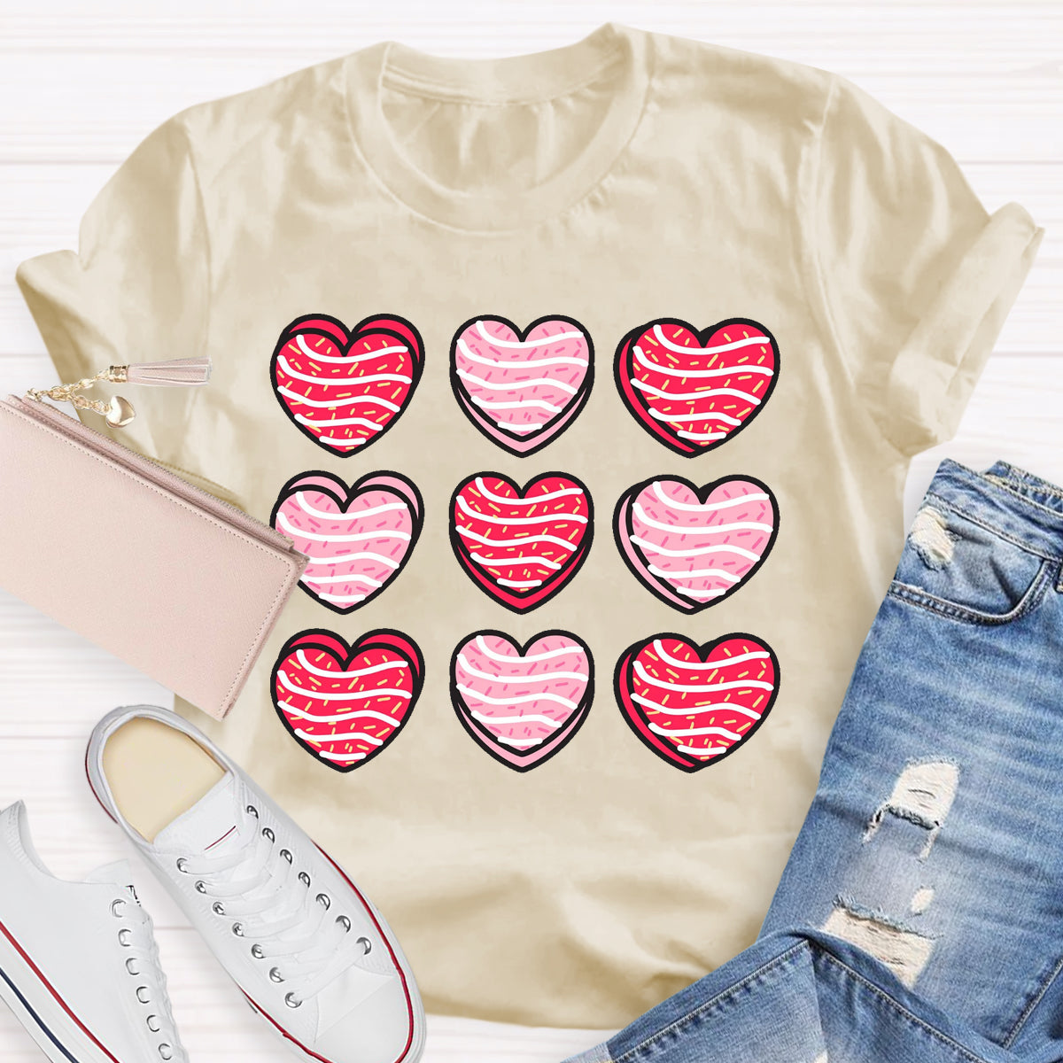 Valentine Heart Cakes T-Shirt
