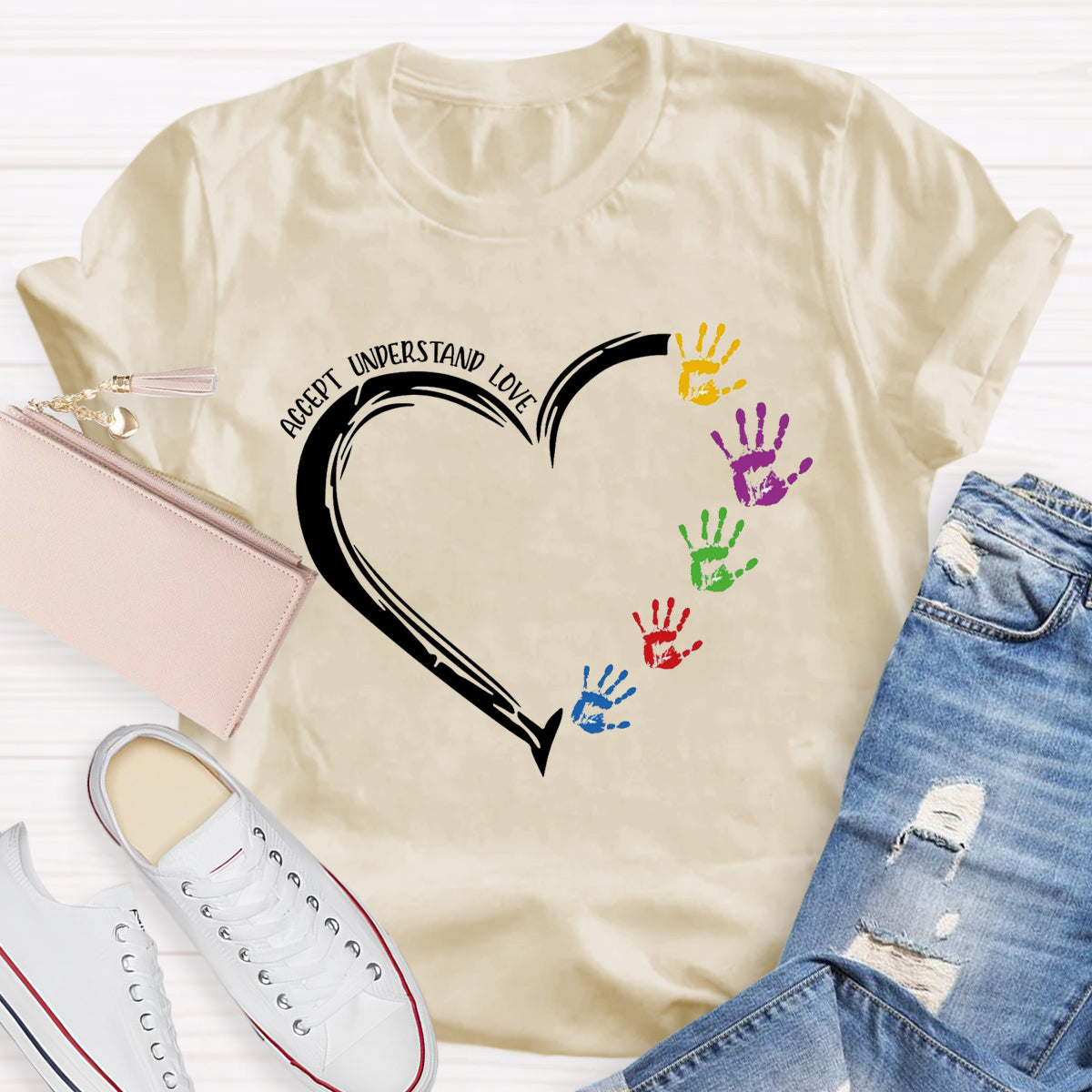 Accept Understand Love Love Hands T-Shirt