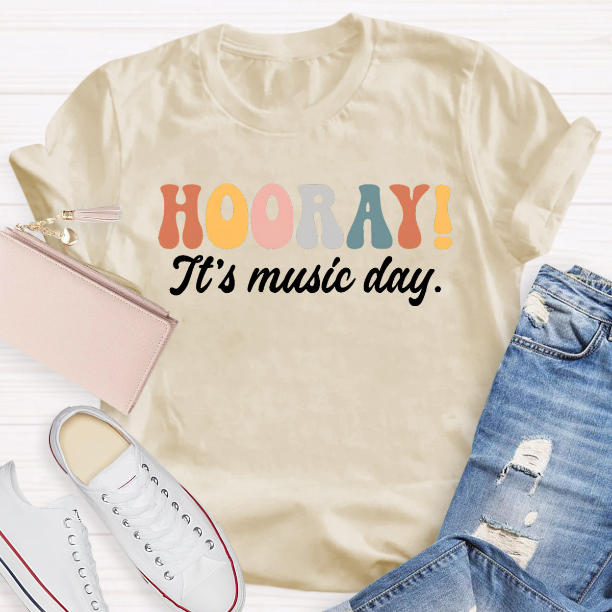 Hooray It's Music Day Teacher T-Shirt
