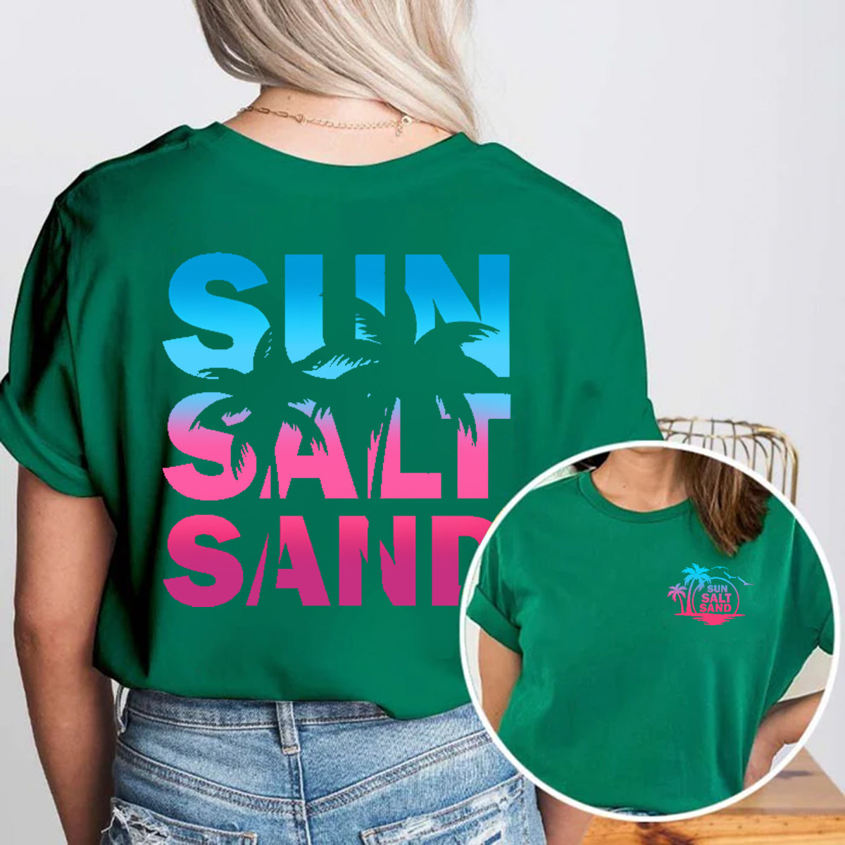 Sun Salt Sand Double Printed T-shirt