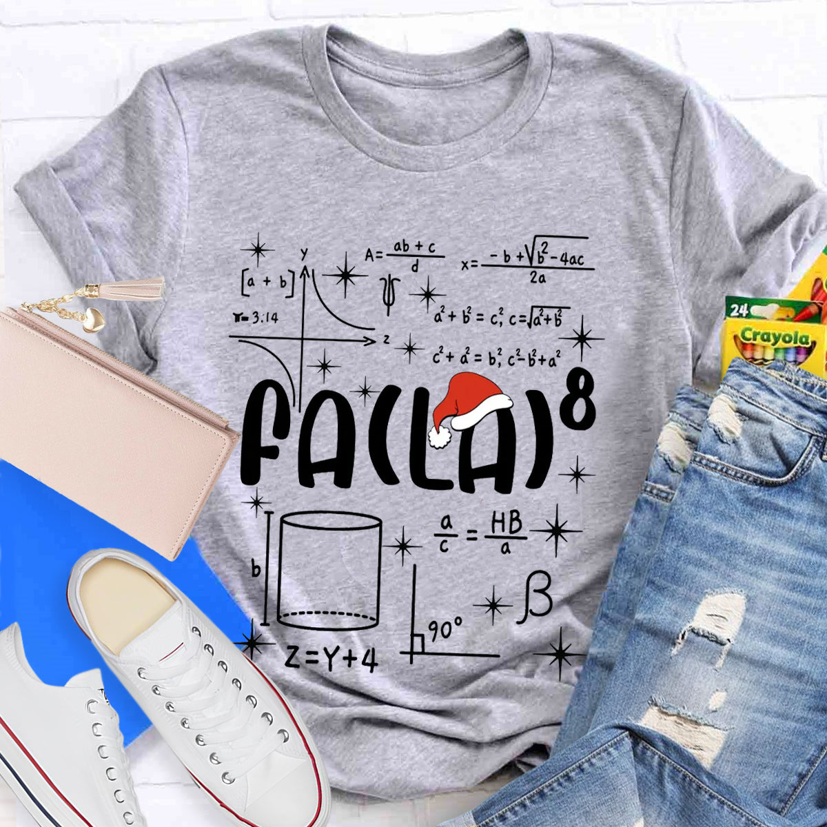 Fa La Math Teacher Christmas T-Shirt