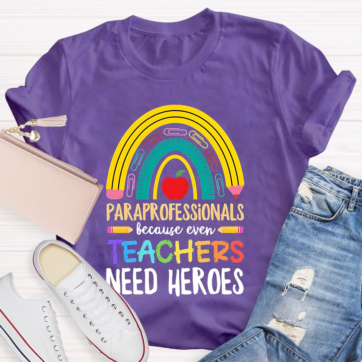 Teacher Needs Heroes Teacher T-Shirt