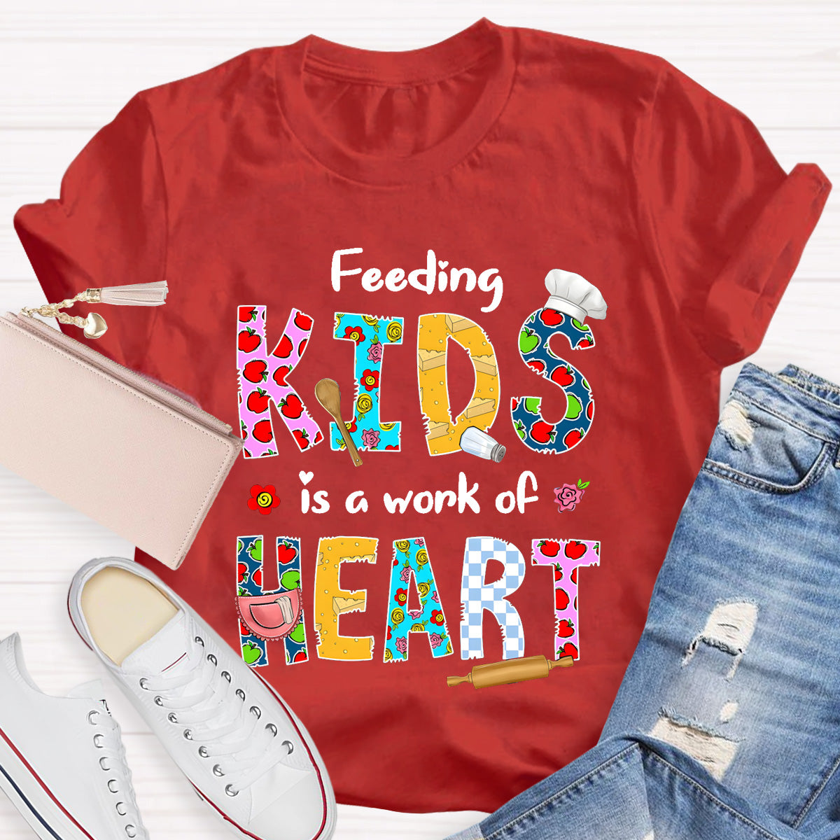 Feeding Kids Is A Work of Heart T-Shirt