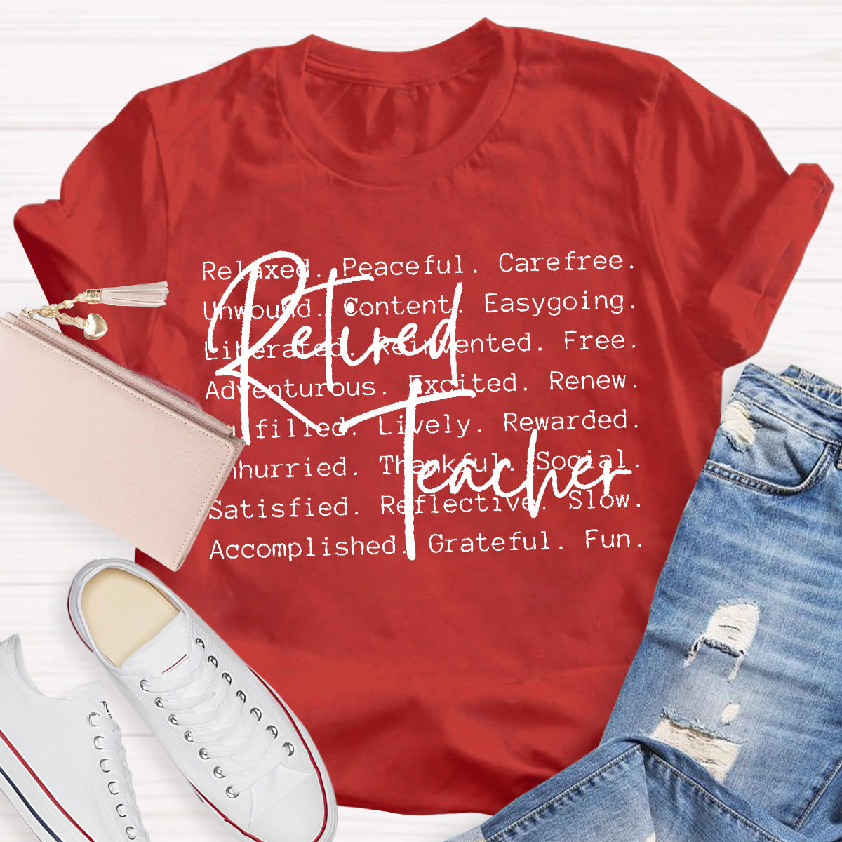 Retired Teacher Relaxed  Teacher T-Shirt