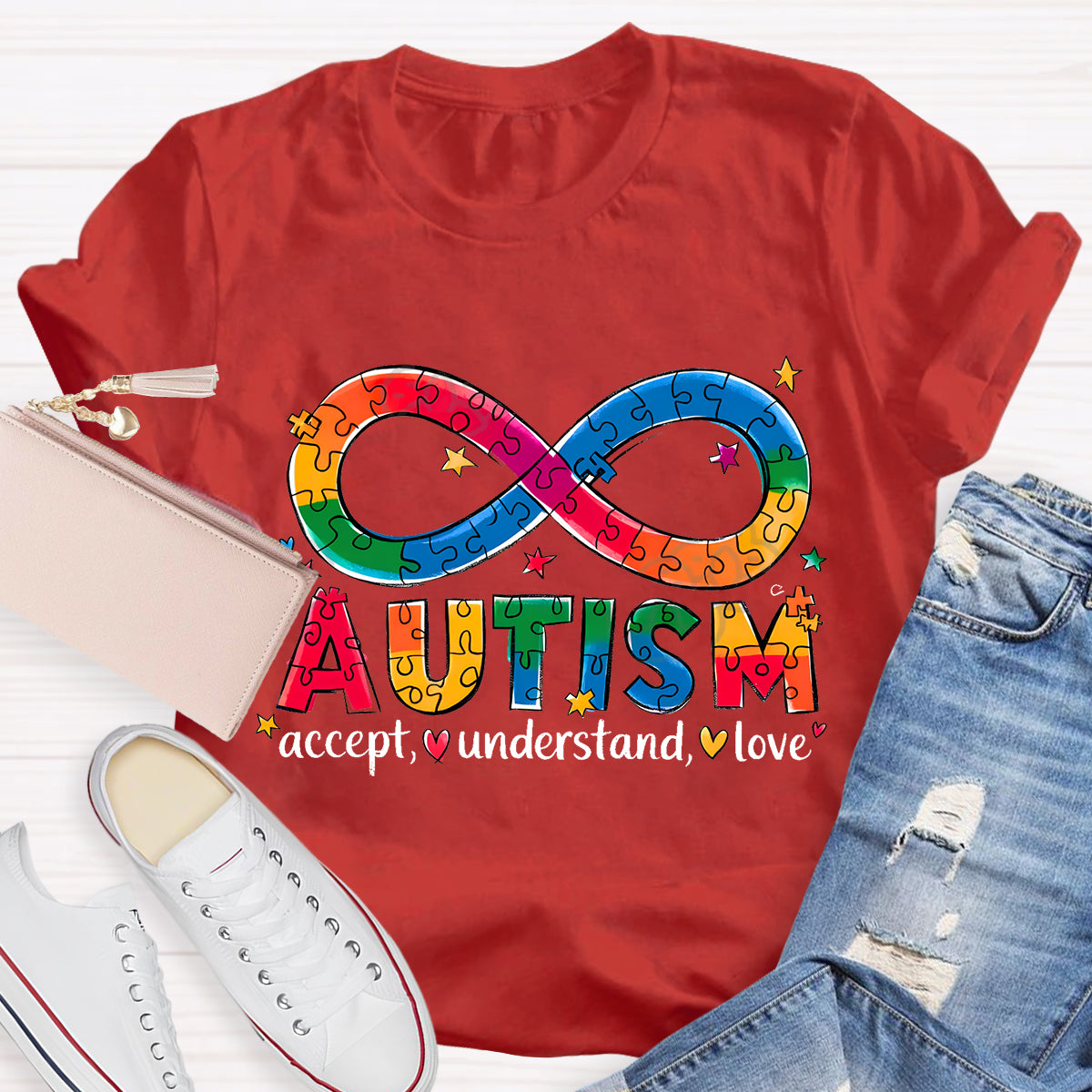 Autism Accept Understand Love Teacher T-Shirt
