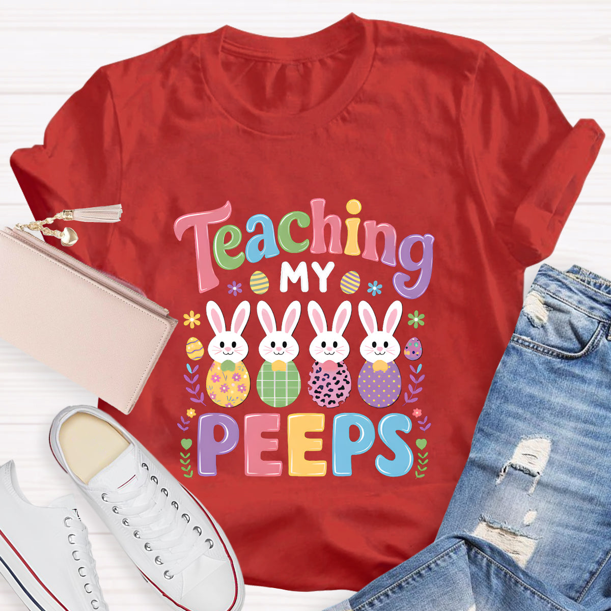 Teaching My Peeps Teacher T-Shirt