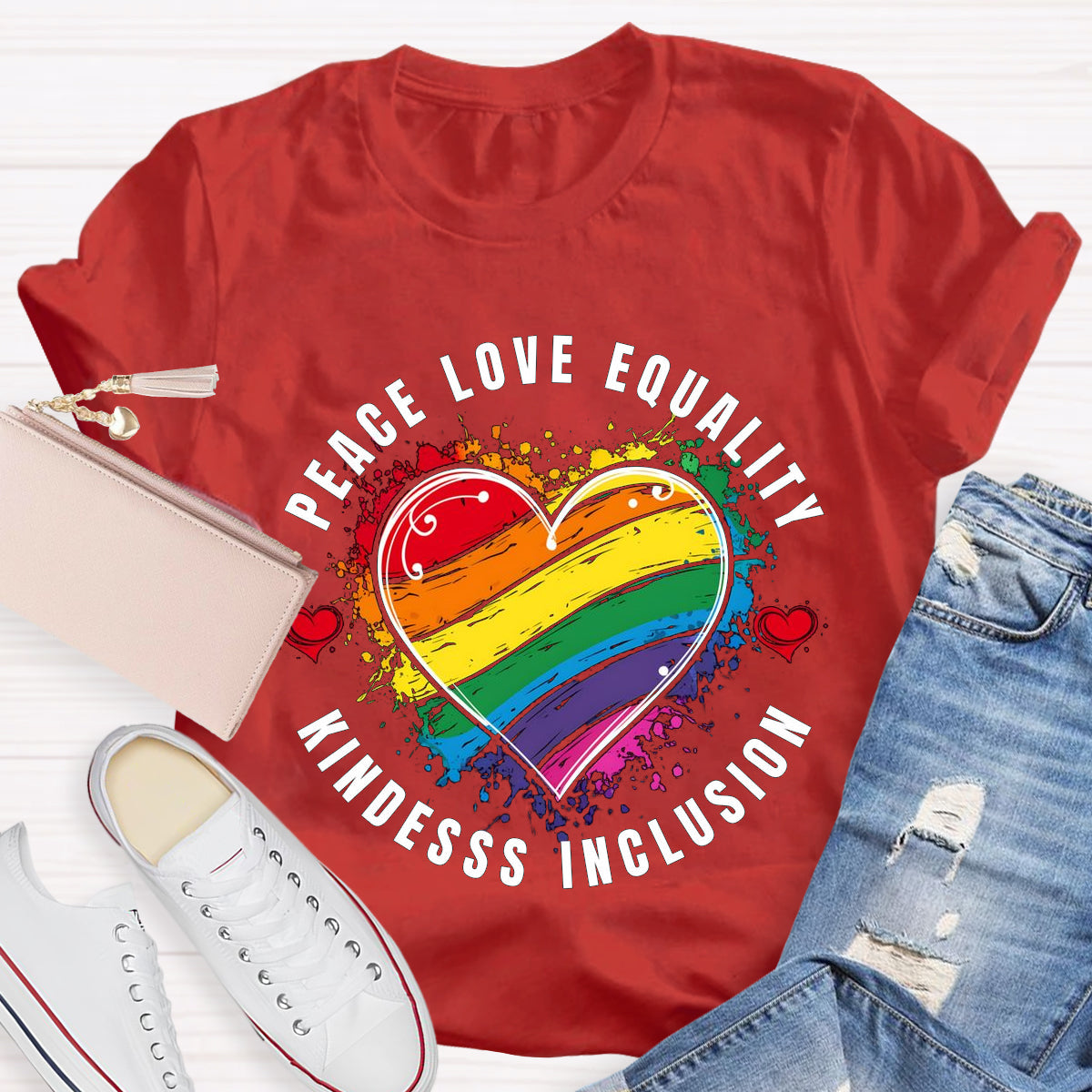 Peace Love Kindness Teacher T-Shirt