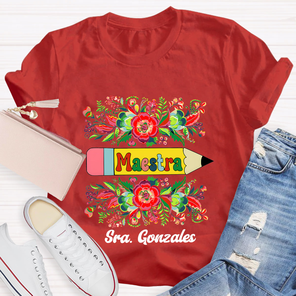 Personalized Maestra Name T-Shirt
