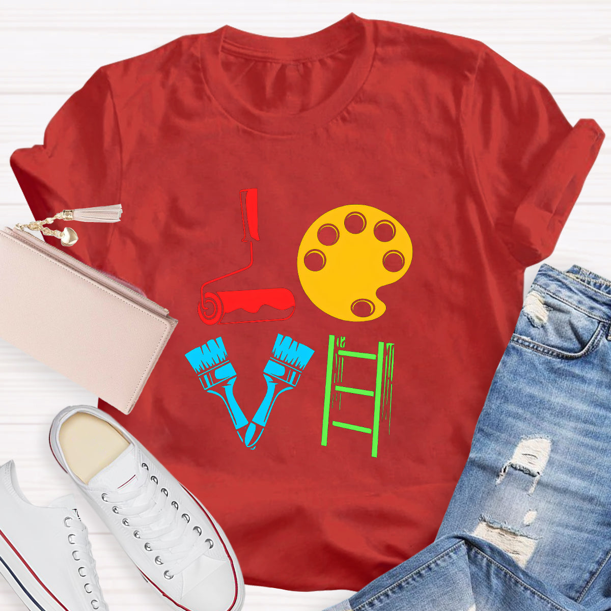 I Love Art Teacher T-Shirt