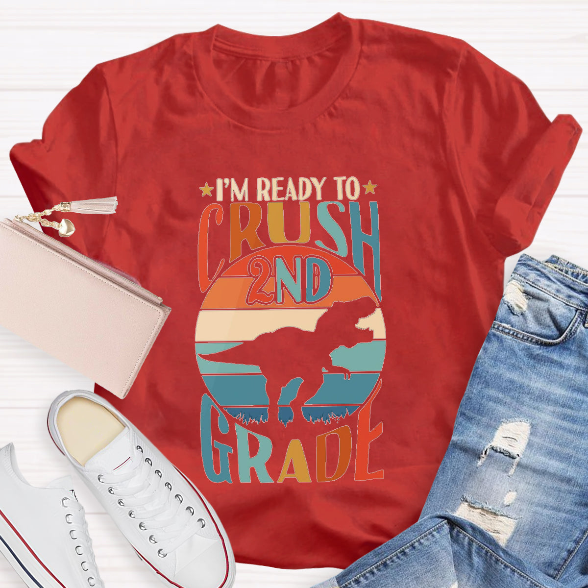 Personalized Grade I‘M Ready To Crush 2nd Grade Teacher T-Shirt