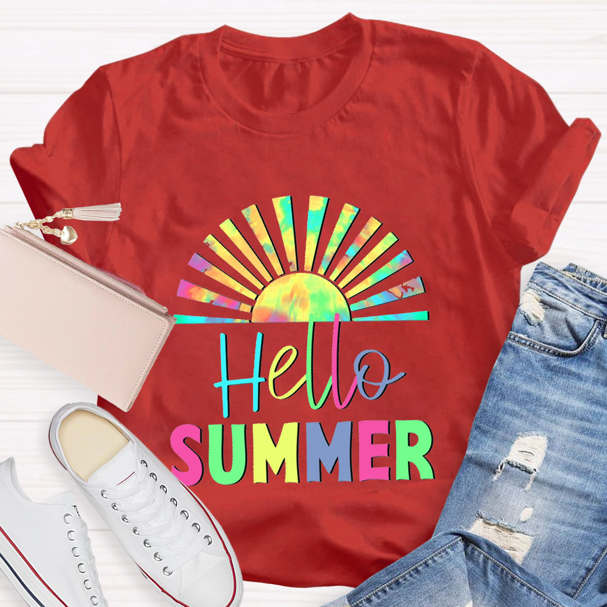 Hello Summer Sun Teacher T-Shirt