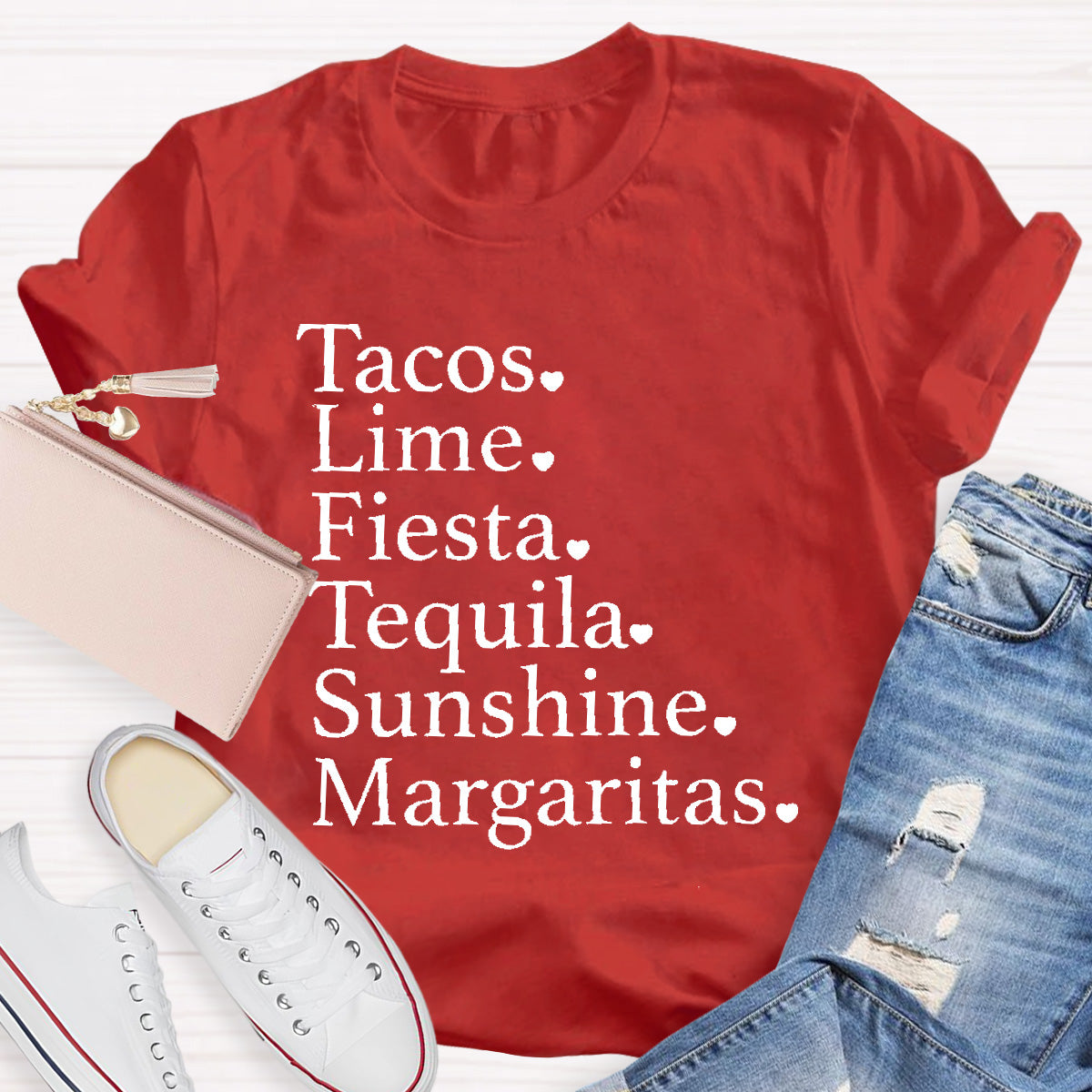Tacos Lime Fiesta Tequila Margaritas Spanish Teacher T-Shirt