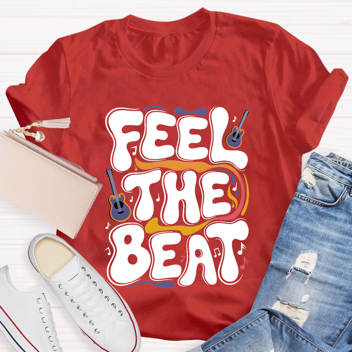 Feel The Beat Teacher T-Shirt