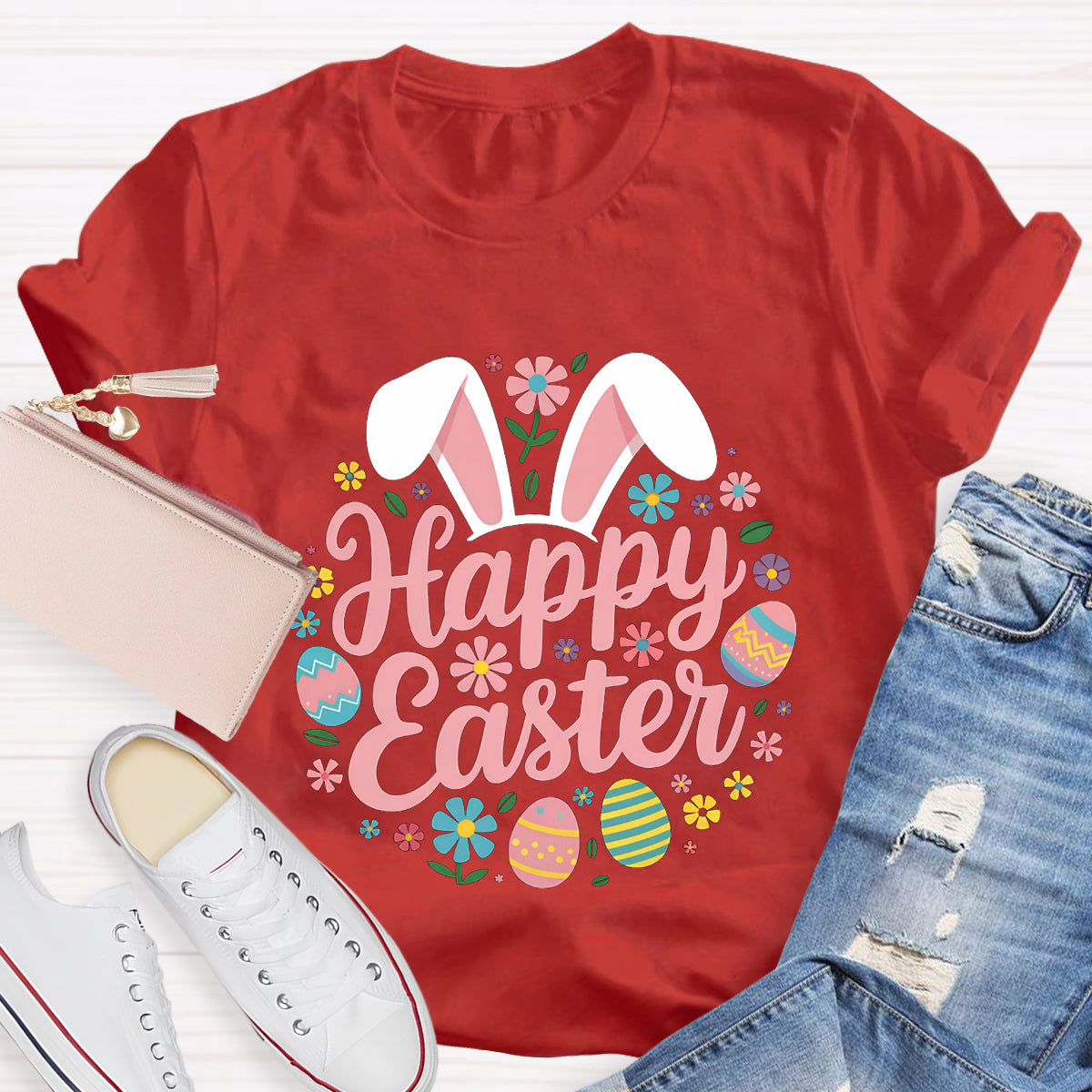 Happy Easter Bunny Teacher T-Shirt