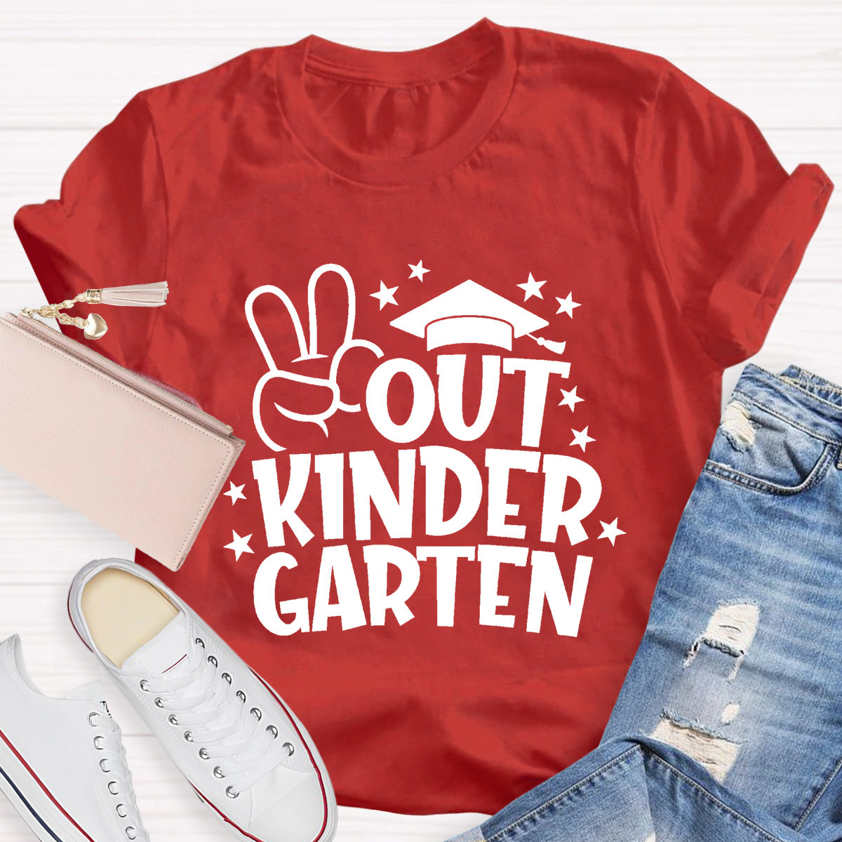 Personalized Grade Out Kinder Garten Teacher T-Shirt