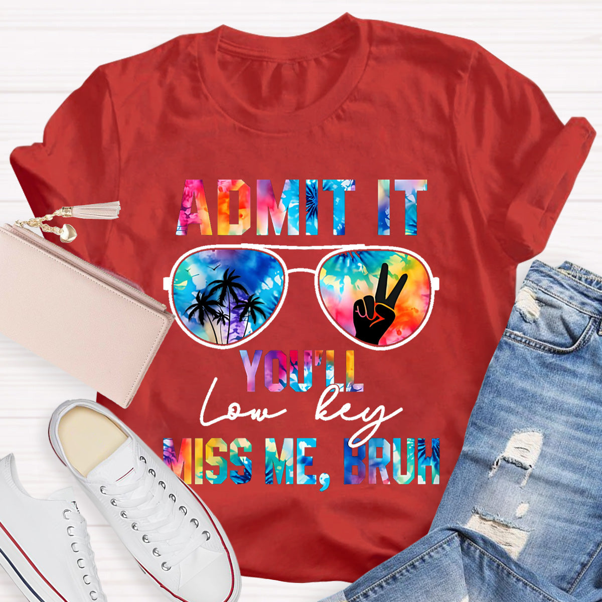 Admit It You'll Low Key Miss Me Bruh Teacher T-Shirt