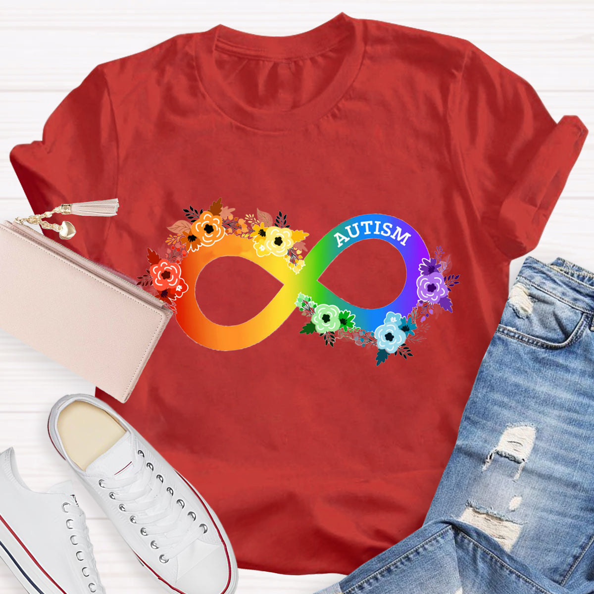 Neurodiversity Awareness Rainbow Infinity Symbol T-Shirt