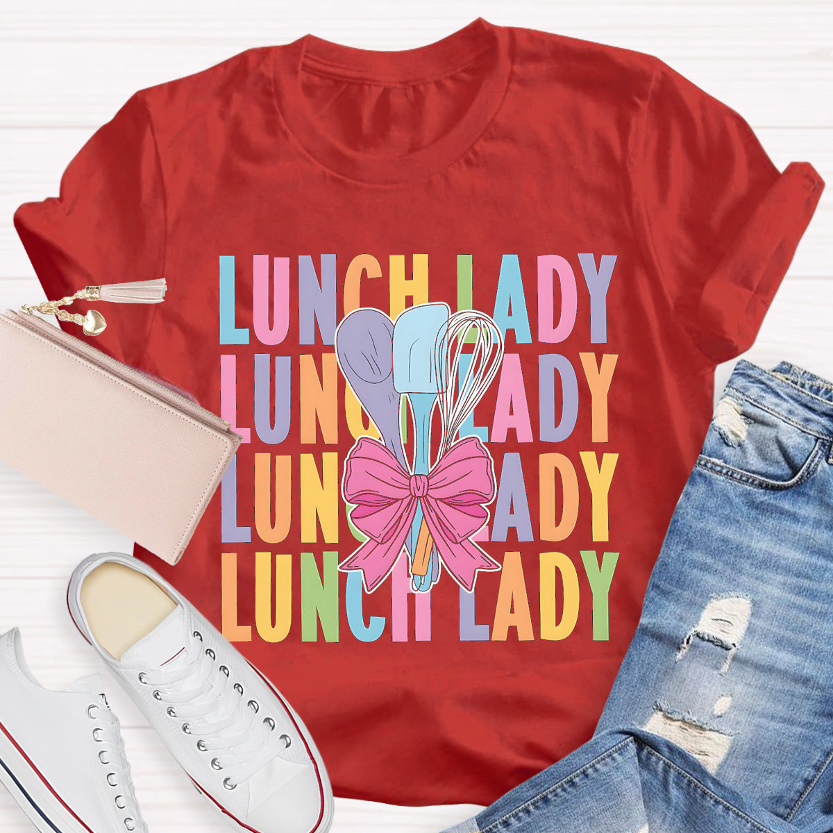 Beautiful Bow Lunch Lady T-Shirt