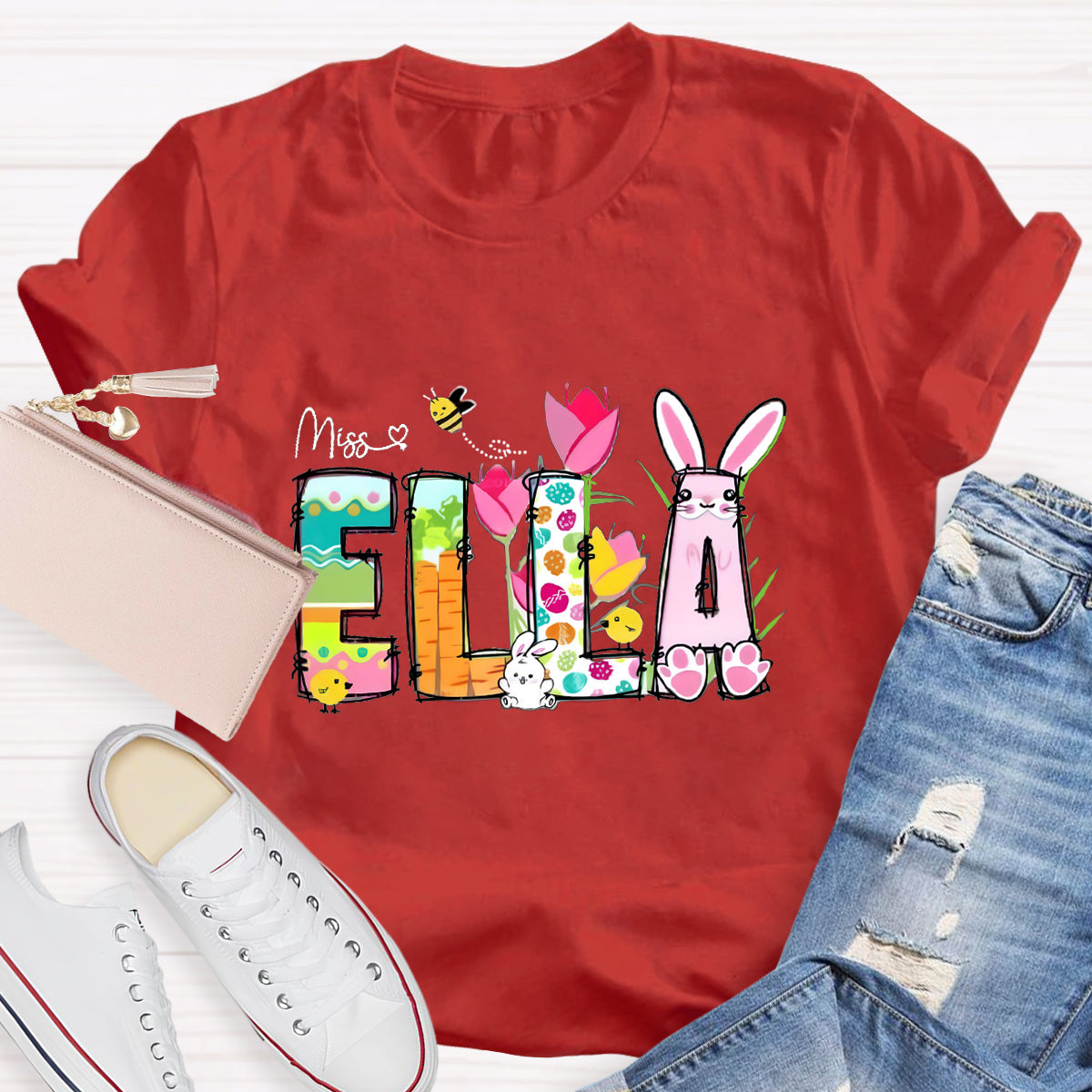 Personalized Easter Name Funny Bee T-Shirt