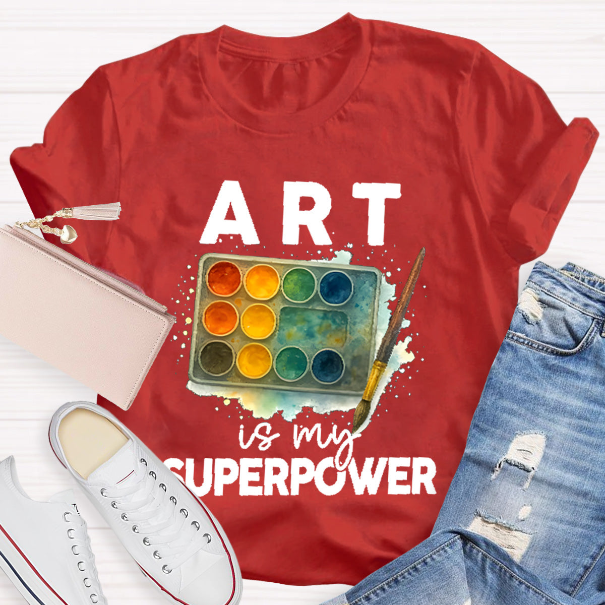 Art Is My Superpower Art Teacher T-Shirt