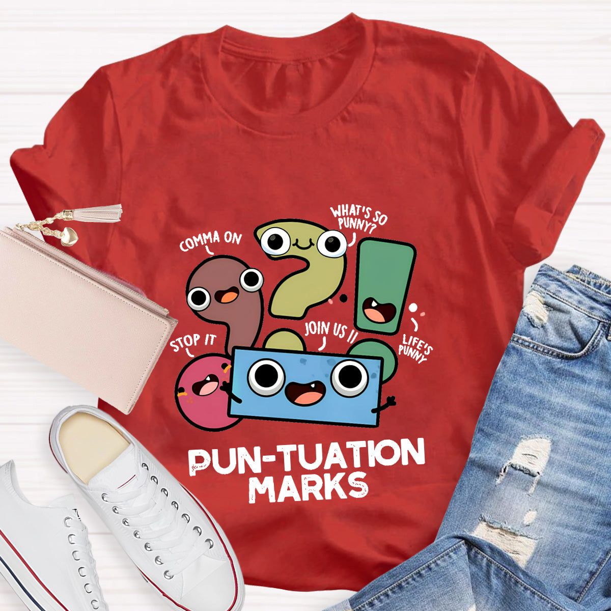 Pun-tuation Marks Teacher T-Shirt
