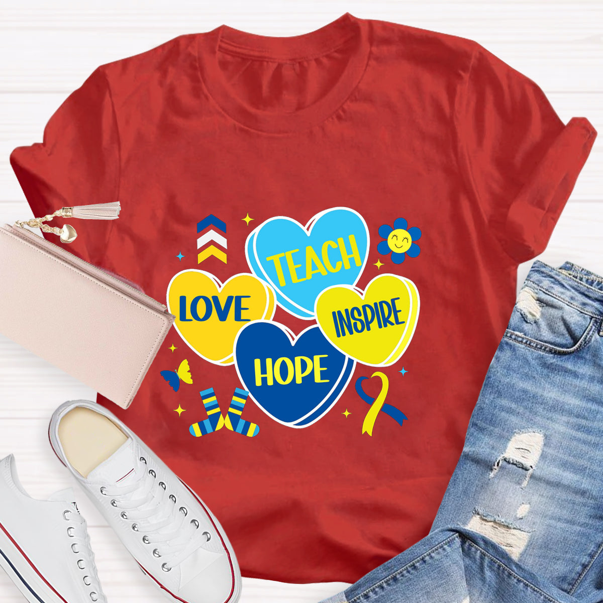 World Down Syndrome Day Teach Love T-Shirt