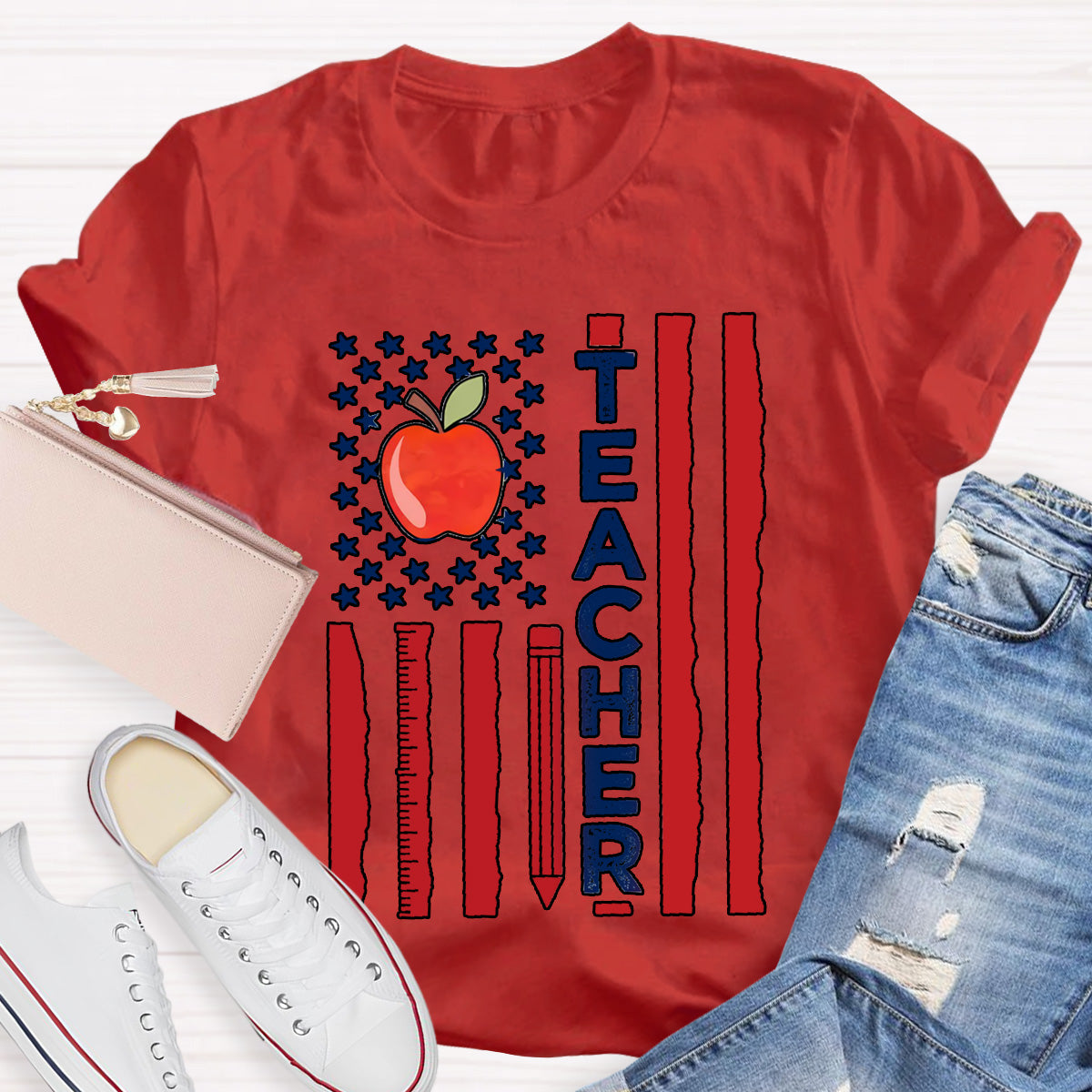 Teacher Apple Star Teacher T-Shirt