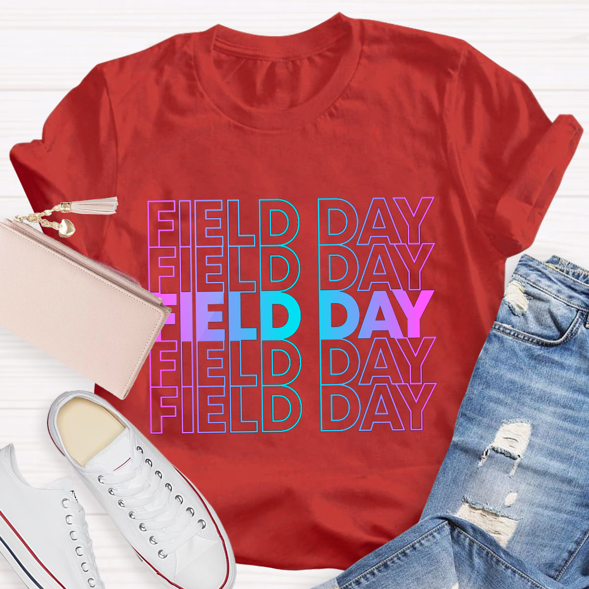 Field Day Blue Teacher T-Shirt