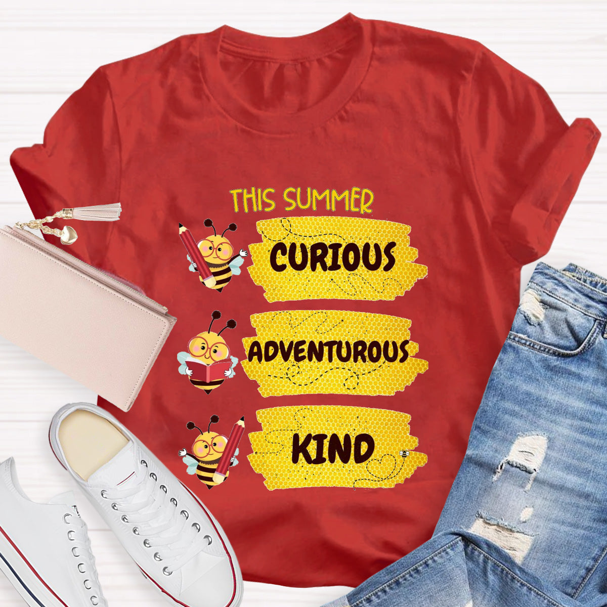 The Summer Curious Adventurous Kind Teacher T-Shirt