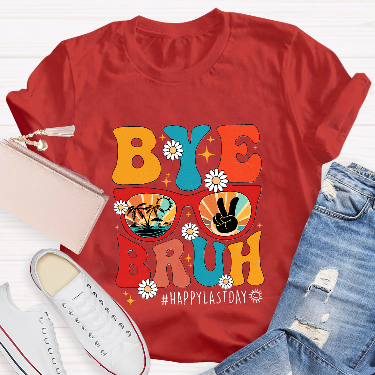 Summerbreak Bye Bruh Happy Last Day T-Shirt
