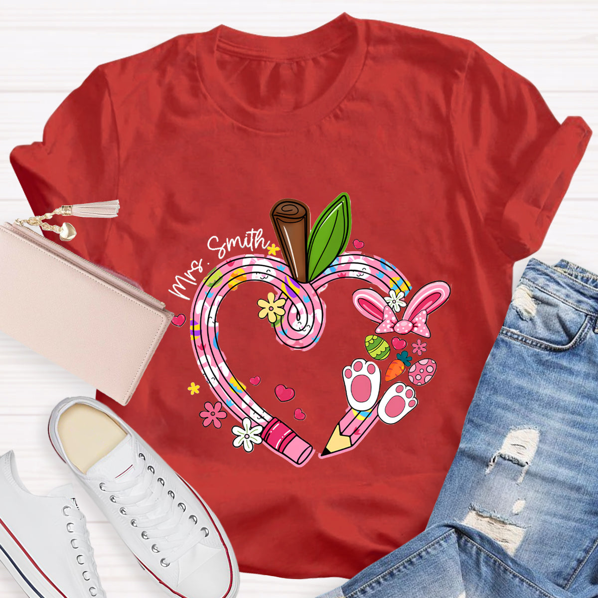 Personalized Name Easter Bunny T-Shirt