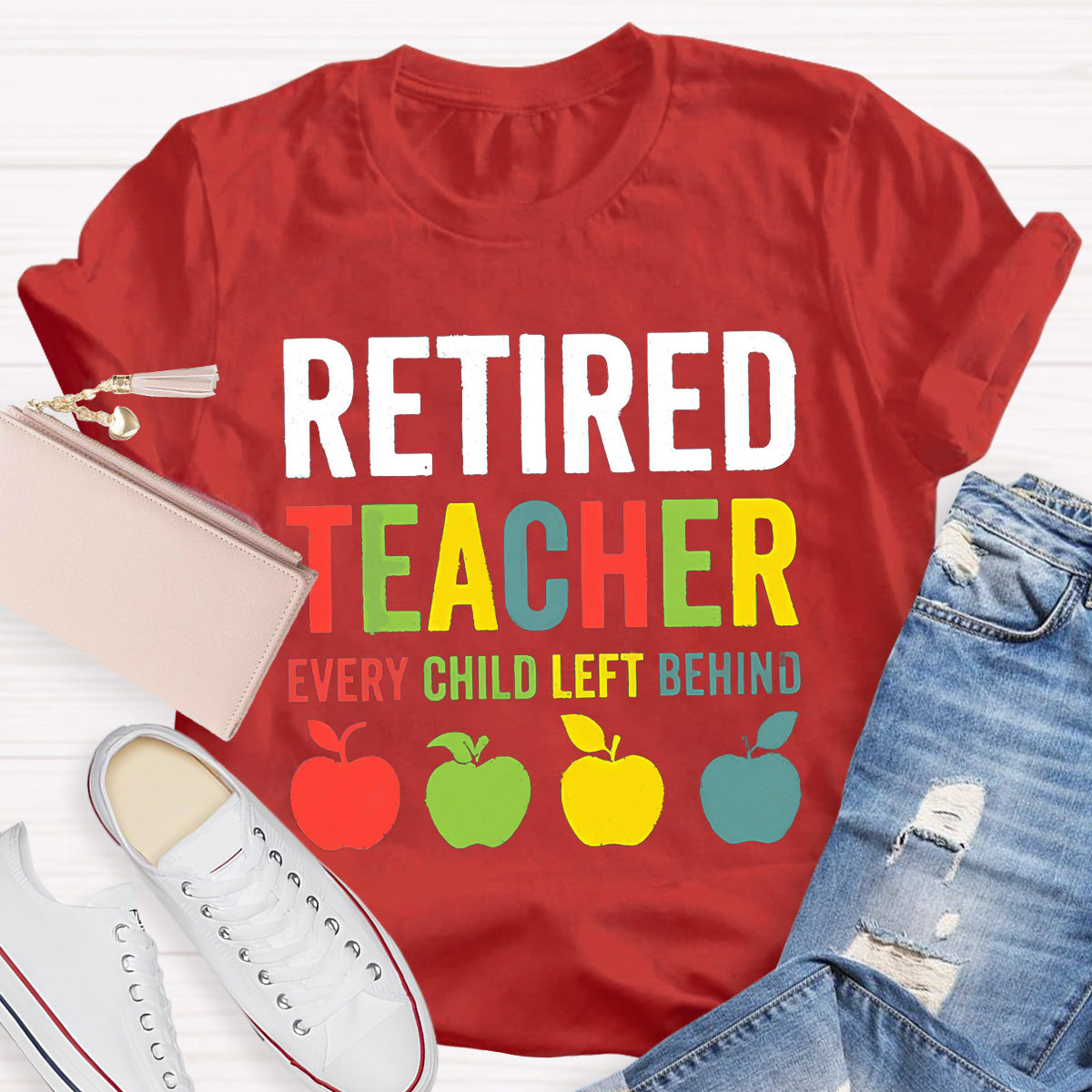 Retired Teacher Apple Teacher T-Shirt