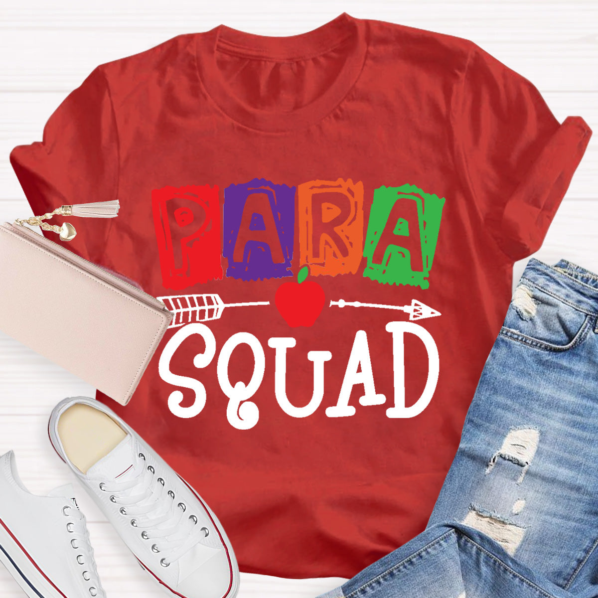 Para Squad Apple Teacher T-Shirt
