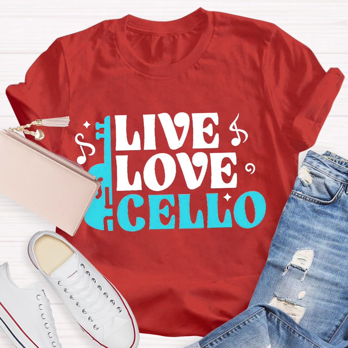 Live Love Cello Teacher T-Shirt