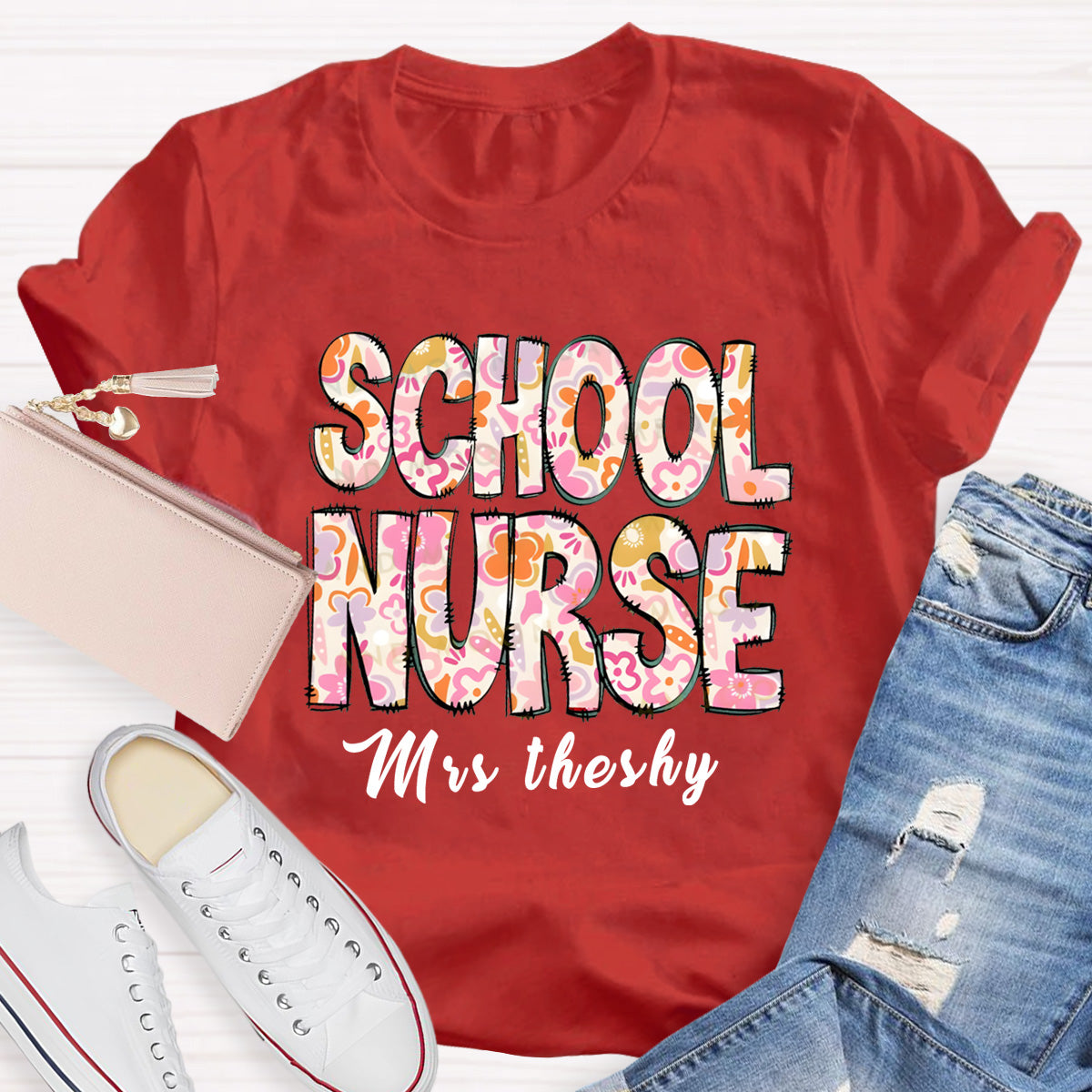 Personalized Name School Nurse Miss Theshy T-Shirt