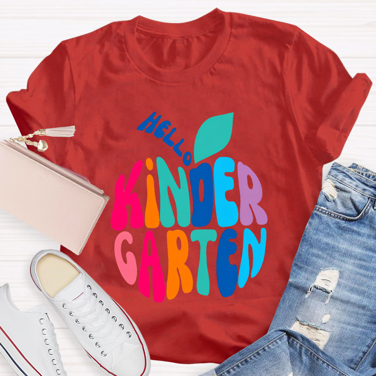 Personalized Grade Hello Kindergarten Teacher T-Shirt