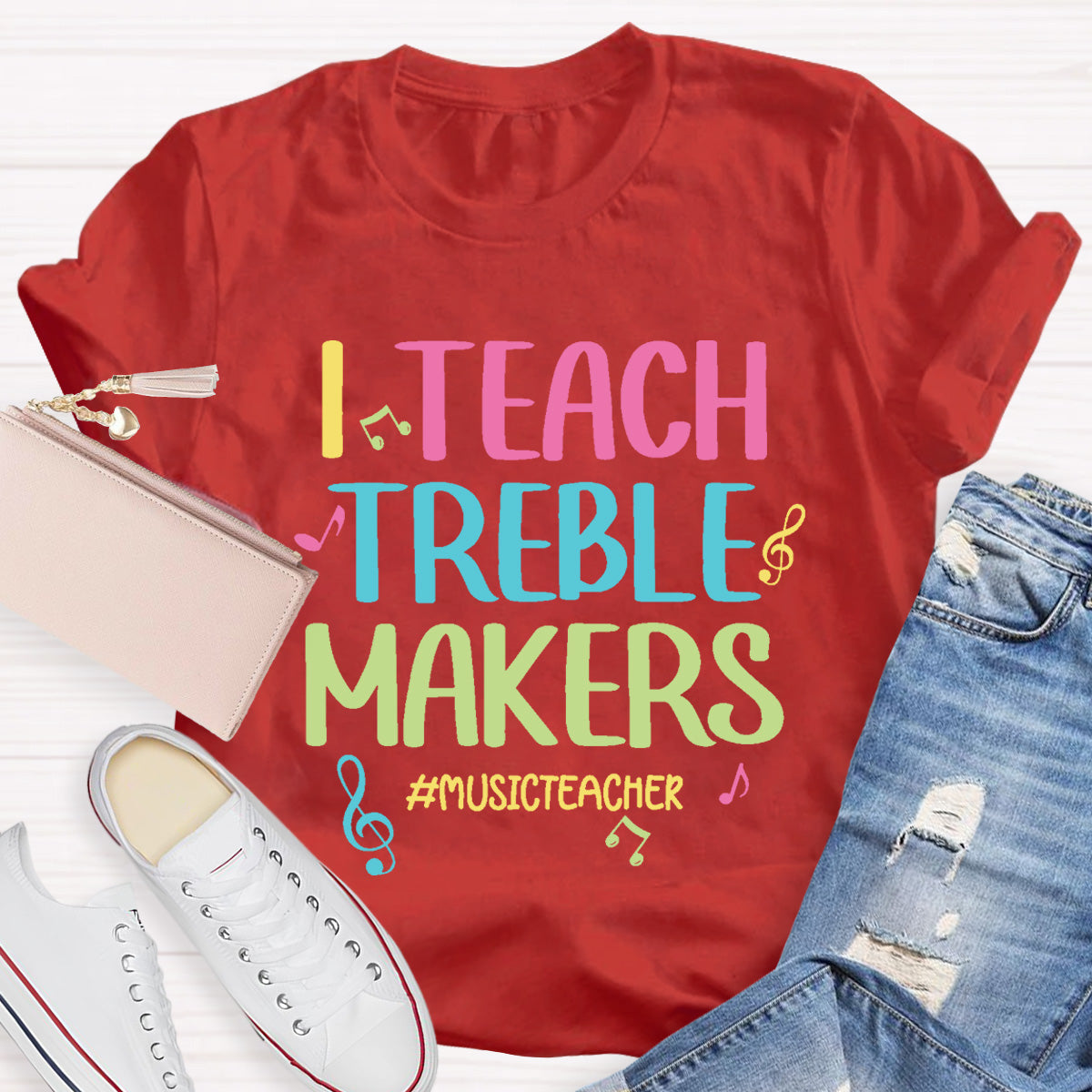 I Teach Trouble Makers Music Teacher T-Shirt