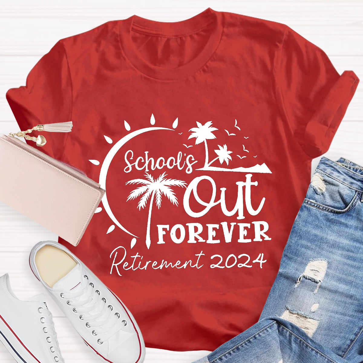 Personalized Retirement Time School's Out Forever T-Shirt