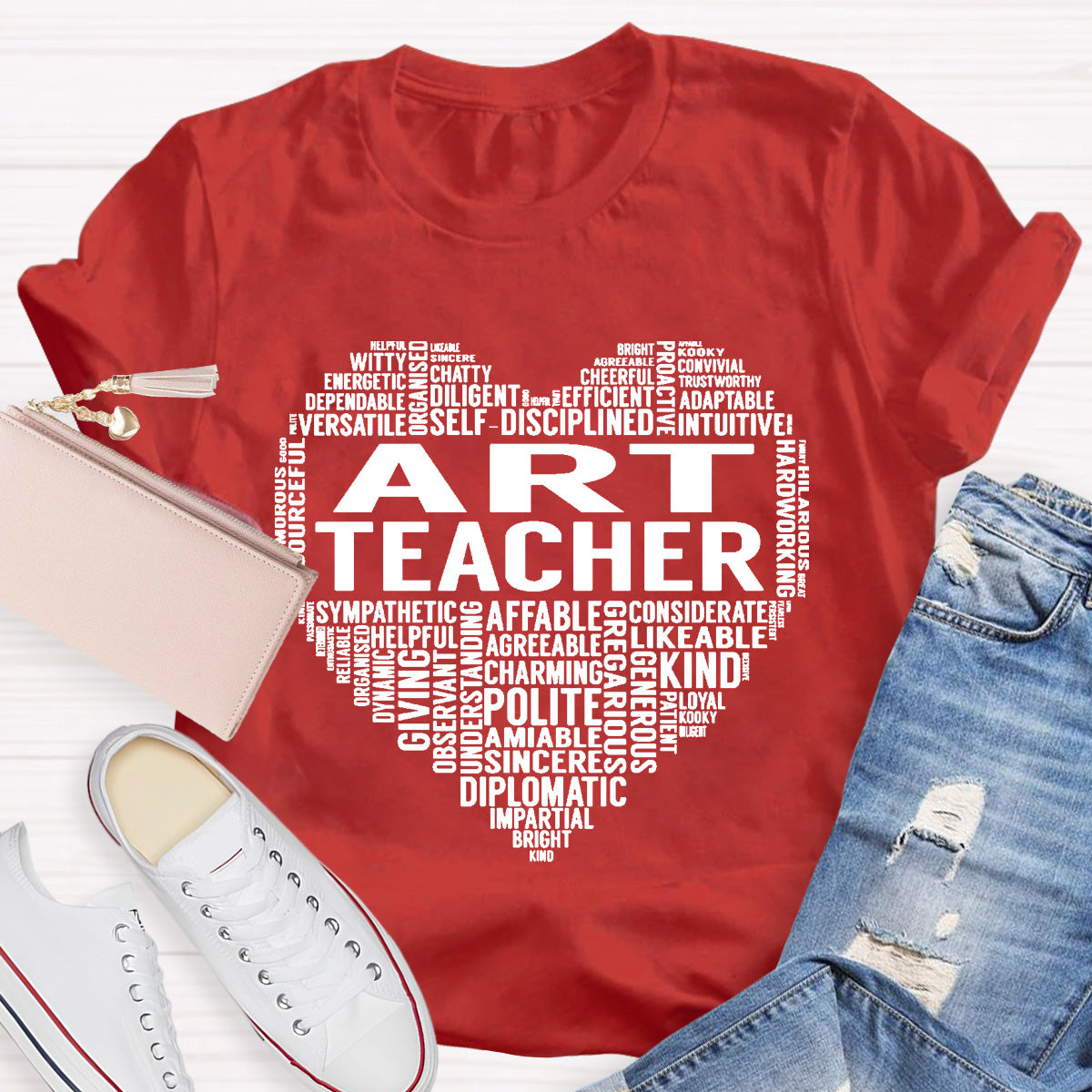 Art Teacher Defination Heart T-Shirt