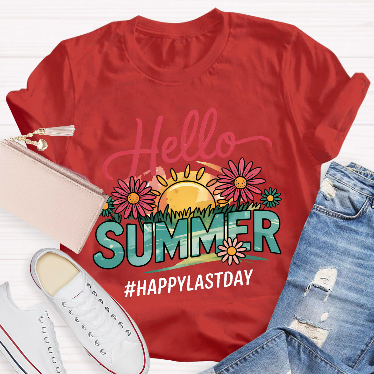 Hello Summer Happy Last Day Teacher T-Shirt