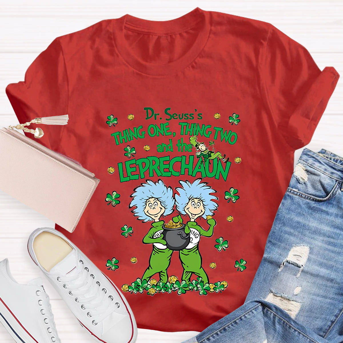 Thing One Thing Two And The Leprechaun Teacher T-Shirt